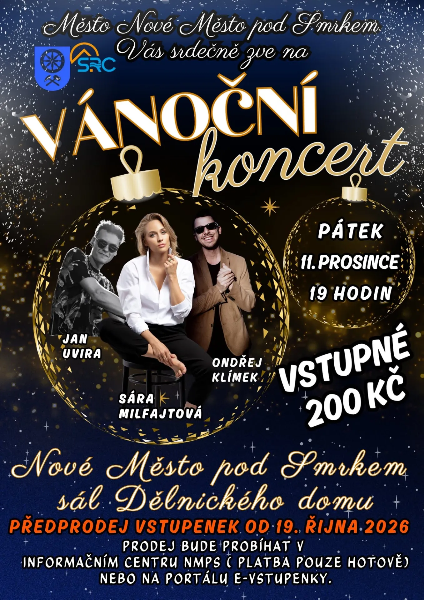 V&aacute;nočn&iacute; koncert v Nov&eacute;m Městě pod Smrkem 11.12.2026